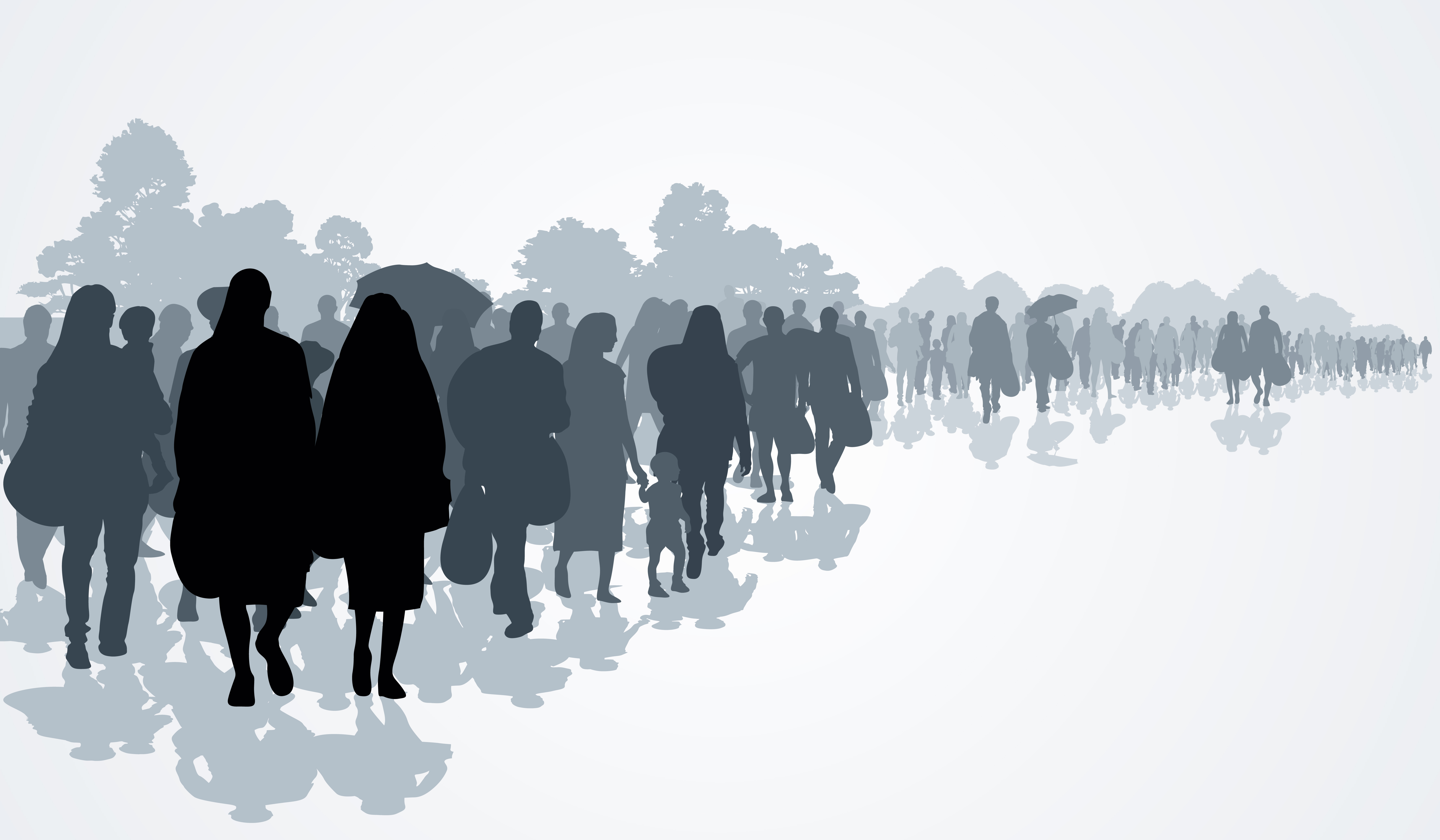 Image of people in a line.
