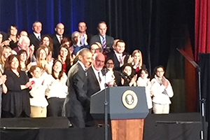 Billy Lawless with President Obama.